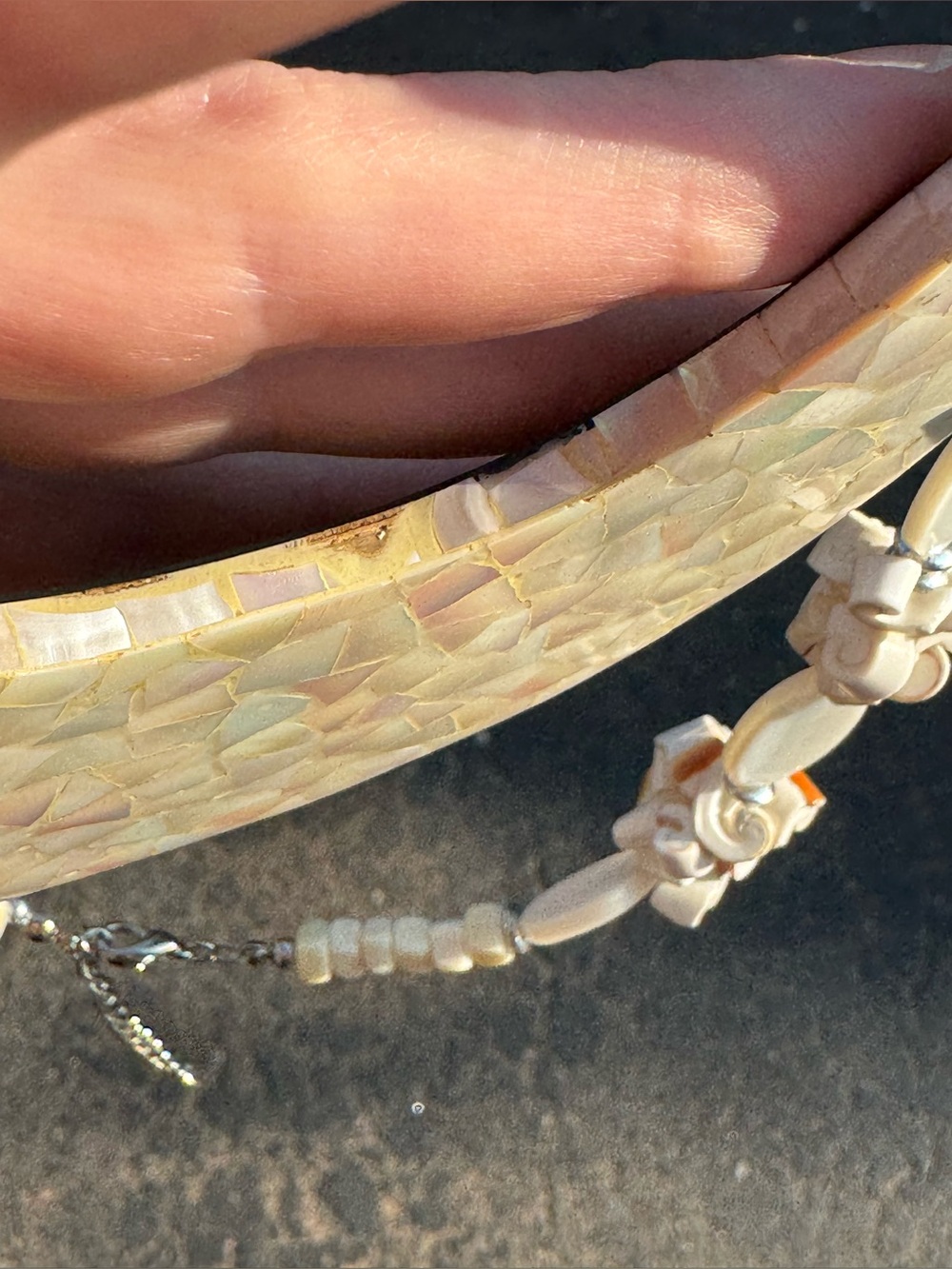 MOP Shell Inlay Necklace - Picture 4 of 16
